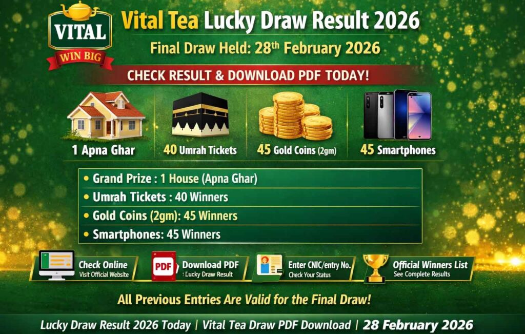 Vital Tea Lucky Draw Result