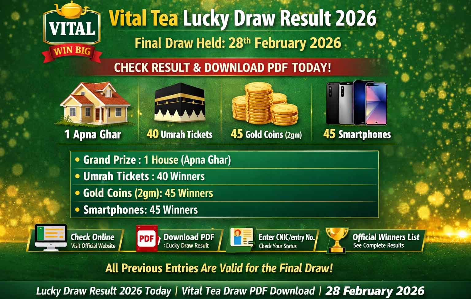 Vital Tea Lucky Draw Result